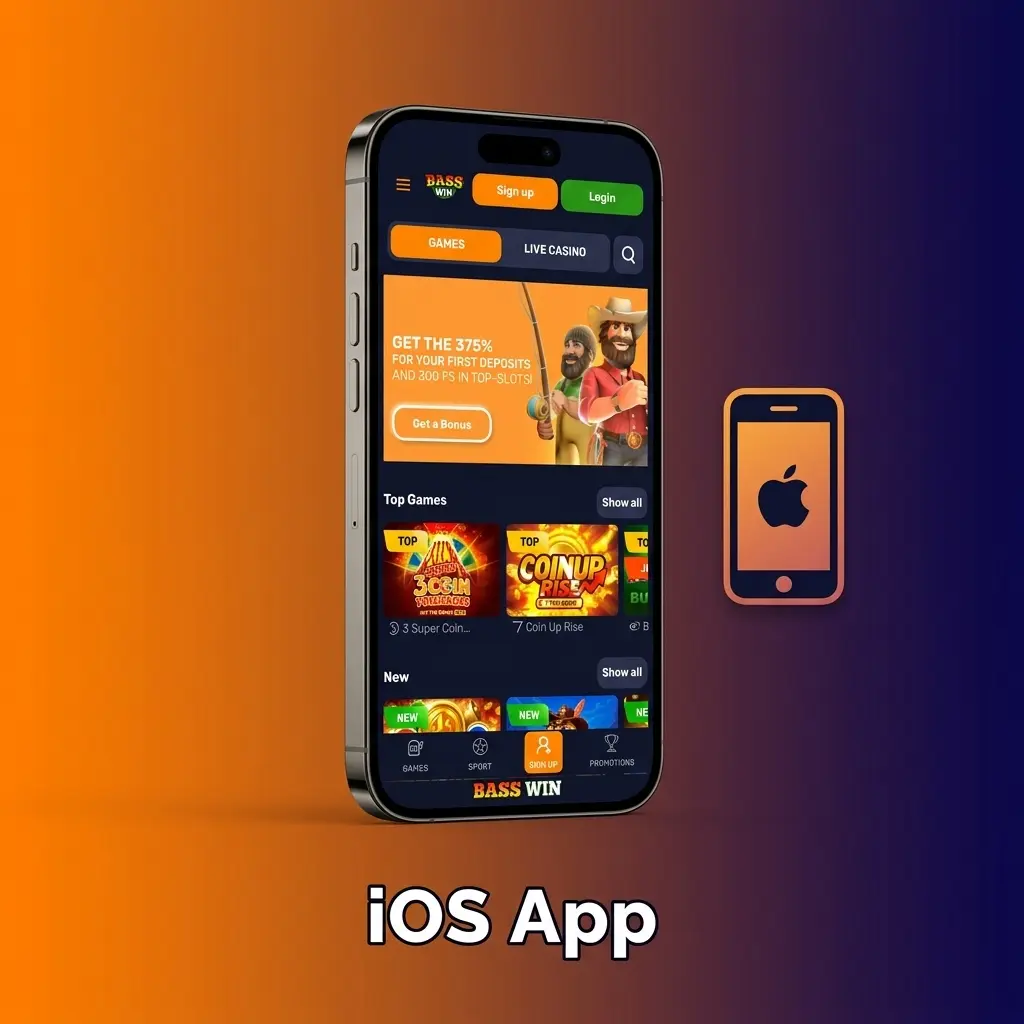 Basswin iOS app on iPhone and iPad, available on the App Store for iOS 12.0 and later devices