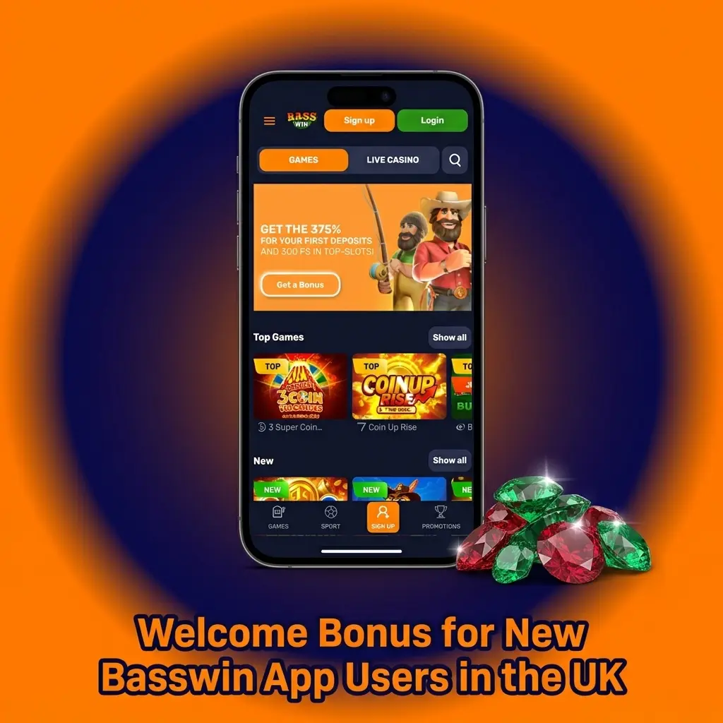 Basswin app welcome bonus for new UK players