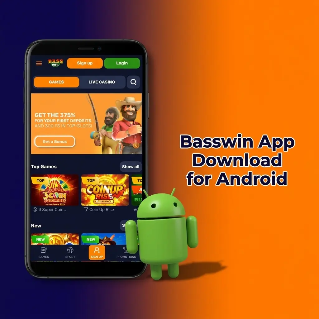 Basswin app download screen on Android