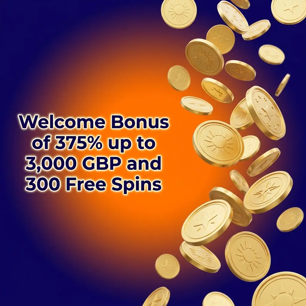 Welcome bonus package of 375% up to 3,000 GBP and 300 Free Spins